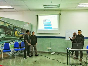 People working on table