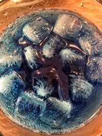 High angle view of ice