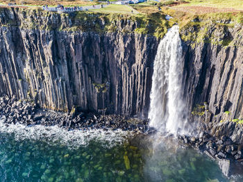 Scenic view of waterfall