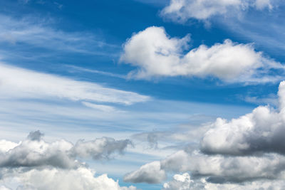 Low angle view of clouds in sky