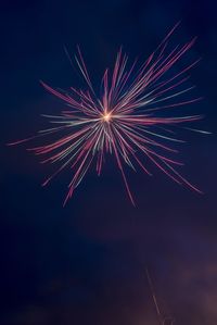 Low angle view of firework display