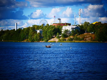 Scenic view of river against sky