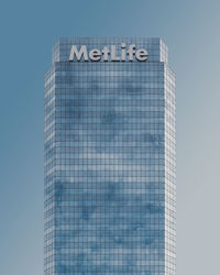 Low angle view of modern building against sky