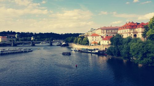 Scenic view of river against sky