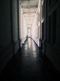 Empty corridor in building