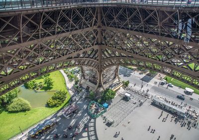 High angle view of bridge in city