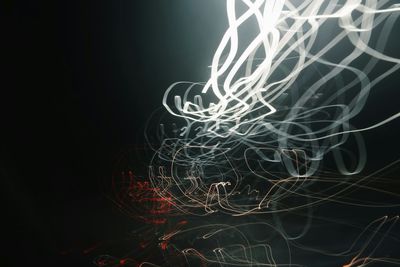 Close-up of light trails