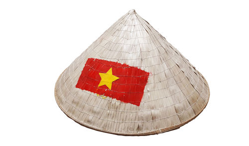 Close-up of flag against white background