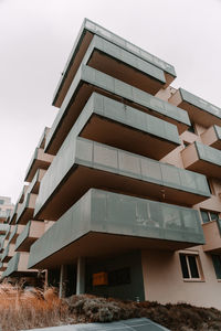 Low angle view of residential building against sky