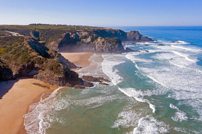 Scenic view of sea against sky