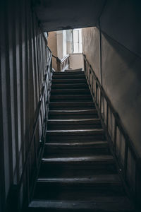 Low angle view of staircase in building