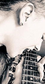 Close-up of woman standing in pond