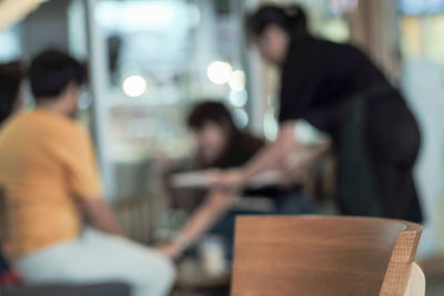 People working on table