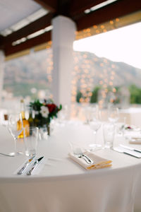 High angle view of food on table