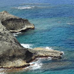 Rocks in sea