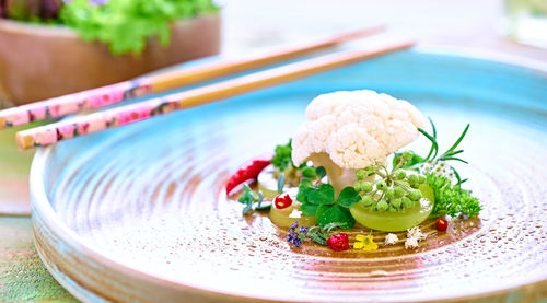 Close-up of ice cream in bowl