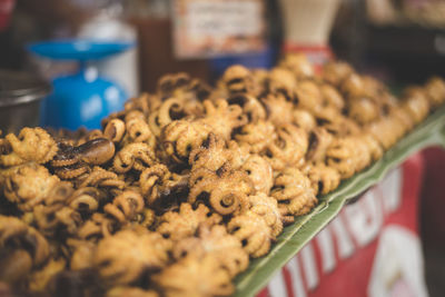 Close-up of meat for sale in market