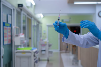 Man holding umbrella