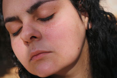 Close-up portrait of a woman