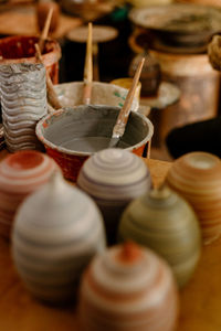 Artisan working with clay