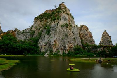 Scenic view of mountain against sky