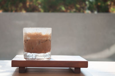 Close-up of drink on table