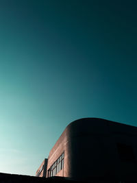 Low angle view of building against clear sky