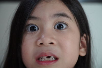 Close-up portrait of cute girl