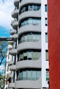 Exterior of building in city against sky