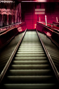 View of escalator