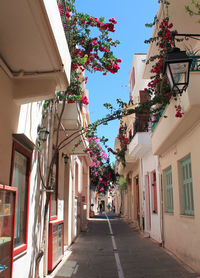 Low angle view of houses against sky