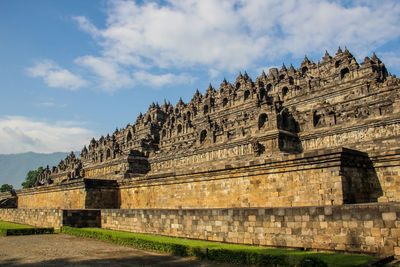 Old ruins of temple against sky