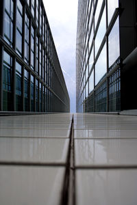 Low angle view of modern building against sky
