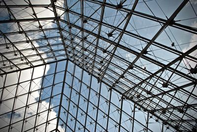 Low angle view of glass building