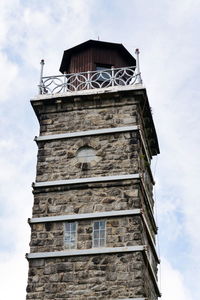 Low angle view of old building against sky