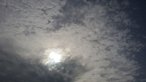 Low angle view of cloudy sky