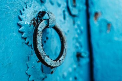 Close-up of metallic door