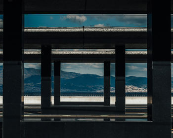 Sea seen through window