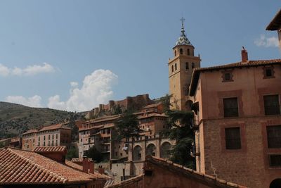 Low angle view of buildings against sky