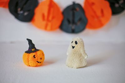 Close-up of stuffed toys on table