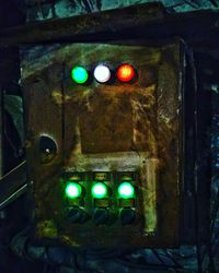 Close-up of illuminated lights