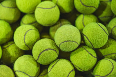 Close-up of tennis balls