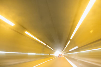 Blurred motion of tunnel
