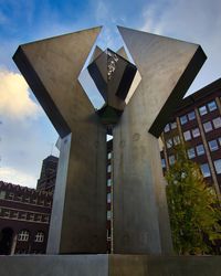 Low angle view of building against sky