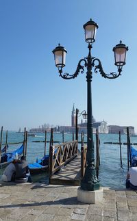 View of street light on sea