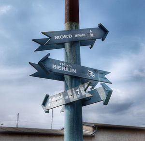 Low angle view of road sign