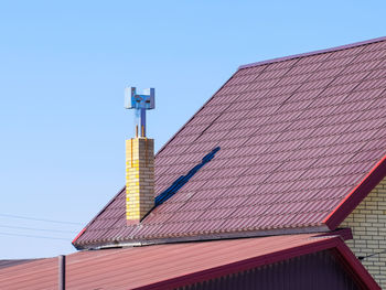 Low angle view of building against clear sky