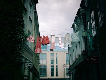 Low angle view of buildings against sky