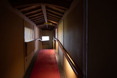 Empty corridor of building