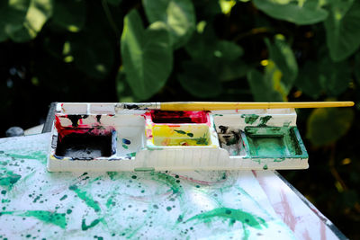 Close-up of cake on table